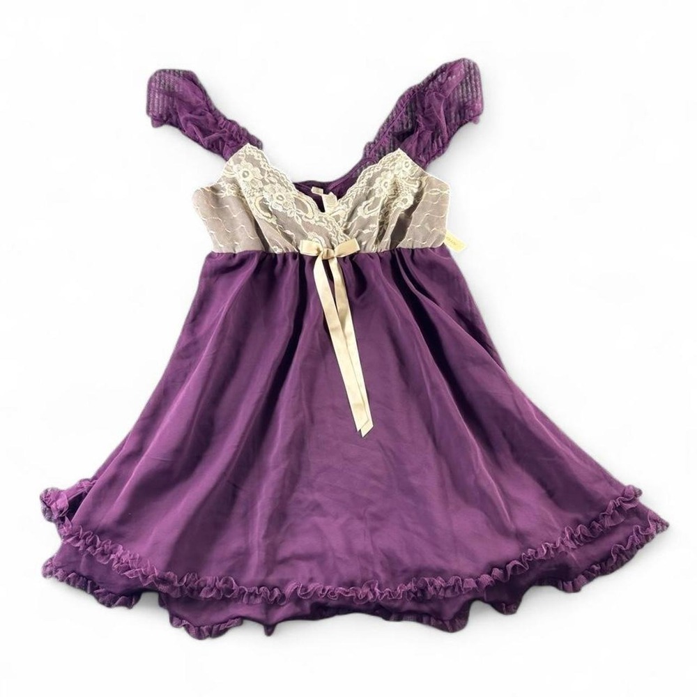 NWT - Purple Babydoll Lingerie Dress Set w/ matching thong